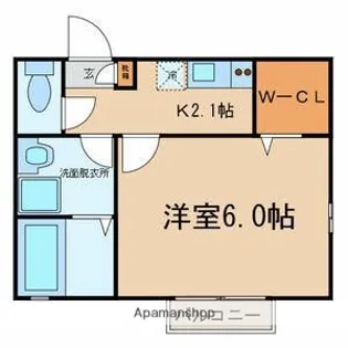 アリーソ【201号室号室】の間取り