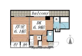 パルテールIWASAKI【3階】の間取り