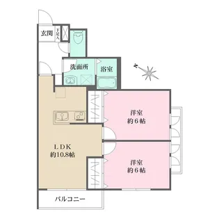 牛込神楽坂レジデンス【2階】の間取り