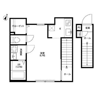 アムール KUNPU【2階】の間取り