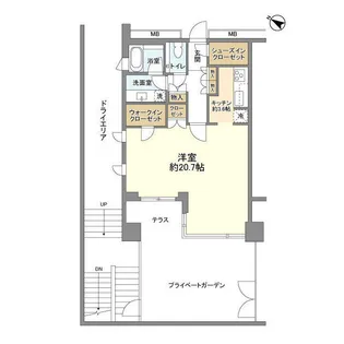マスタービュー レジデンス【101号室】の間取り