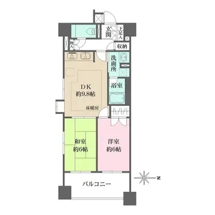 パークハウス新中野ディーセント【12階】の間取り