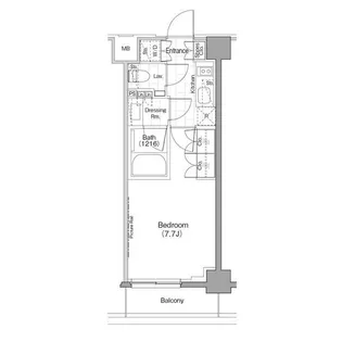 ザ・パークハビオ新宿【1階】の間取り