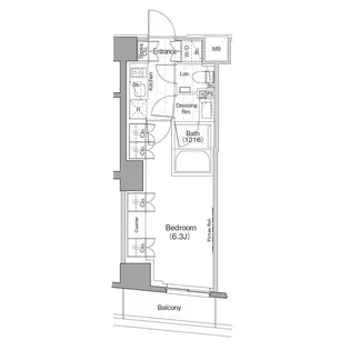 ザ・パークハビオ新宿【4階】の間取り