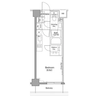 ザ・パークハビオ新宿【5階】の間取り