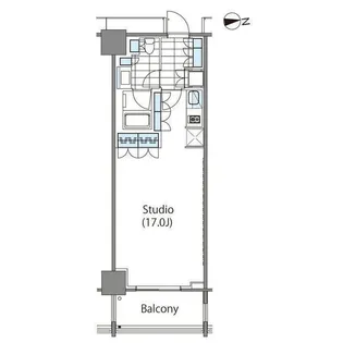 コンフォリア新宿イーストサイドタワー【16階】の間取り