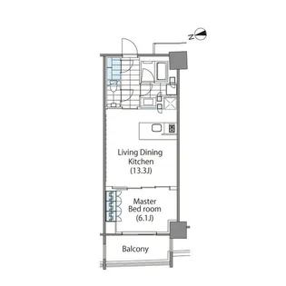 コンフォリア新宿イーストサイドタワー【10階】の間取り