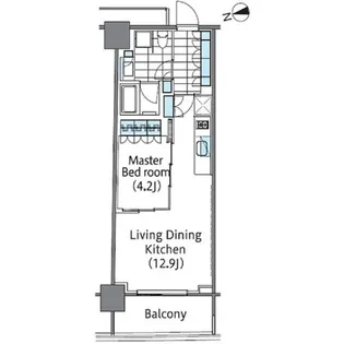 コンフォリア新宿イーストサイドタワー【5階】の間取り
