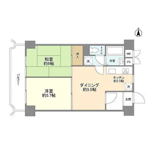 中落合ガーデニア【9階】の間取り