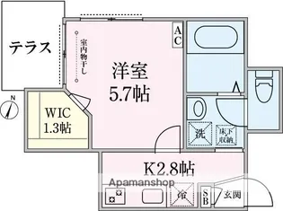 タウンコート中野【1階】の間取り