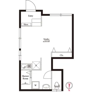 カーサKOMONE【1階】の間取り