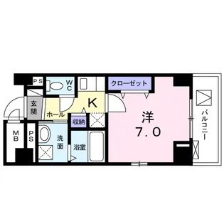 グランデール四谷【6階】の間取り