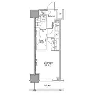 ザ・パークハビオ巣鴨【7階】の間取り