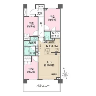 ザ・パークハウス上石神井レジデンス【2階】の間取り