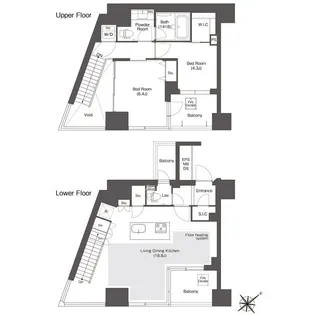 コンフォリア新中野【9階】の間取り