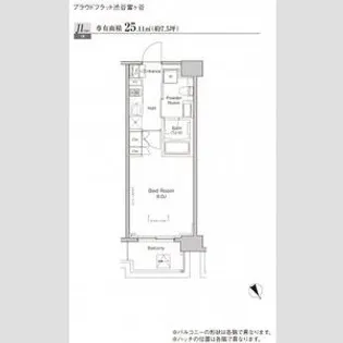プラウドフラット渋谷富ヶ谷【3階】の間取り