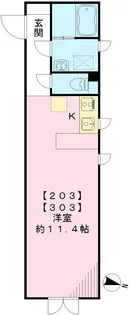 LAPIS COURT YOTSUYA【203号室号室】の間取り