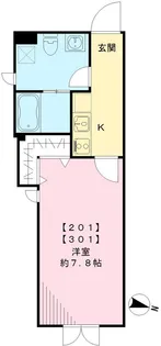 LAPIS COURT YOTSUYA【301号室号室】の間取り