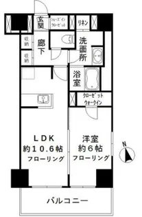 カメリアコート 新宿【11階】の間取り