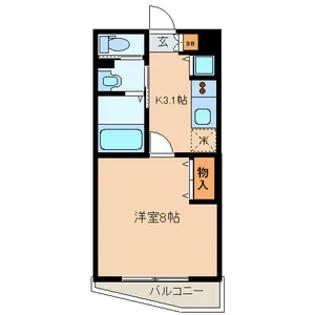 サンメゾン【104号室号室】の間取り