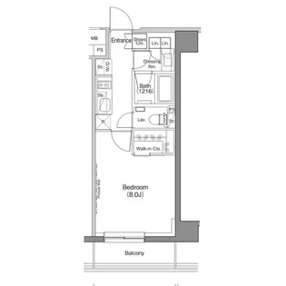 ザ・パークハビオ神楽坂香月【5階】の間取り