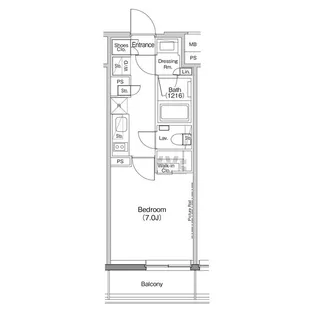 ザ・パークハビオ神楽坂香月【1階】の間取り