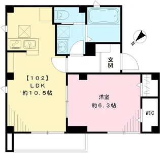 シャトー・フォンテーヌ西池袋【1階】の間取り