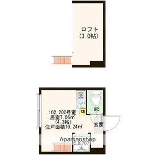 ハーモニーテラス池袋【202号室号室】の間取り