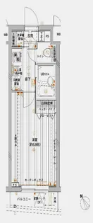 メインステージ赤塚【217号室号室】の間取り