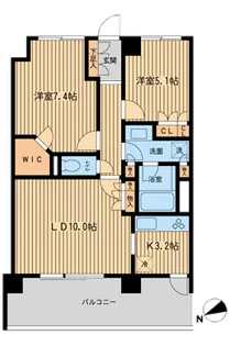 HF若林公園レジデンス【5階】の間取り