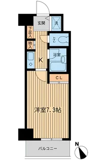 ベジフル北新宿?番館【6階】の間取り