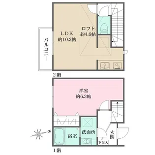 東京都杉並区和泉3丁目【テラスハウス】の間取り
