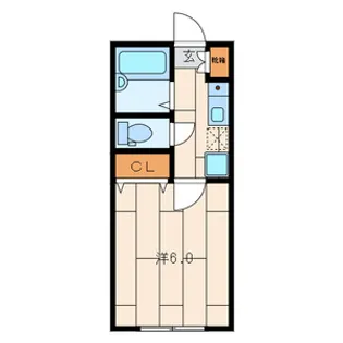 飛鳥コーポ【2階】の間取り