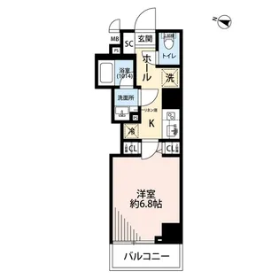 プレール・ドゥーク板橋本町Ⅲ【6階】の間取り