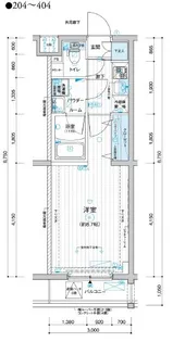 メインステージ上板橋【304号室号室】の間取り