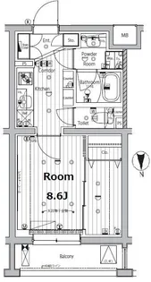 メイクスデザイン学習院下【4階】の間取り