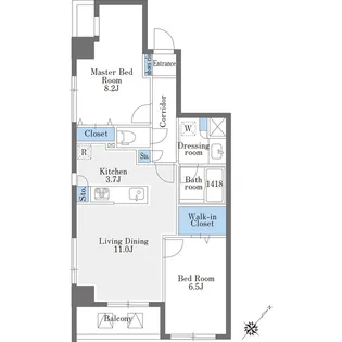 LA DOUCEUR巣鴨WEST【2階】の間取り