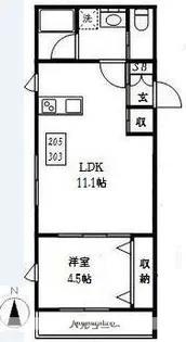 ADD ROSES【303号室】の間取り