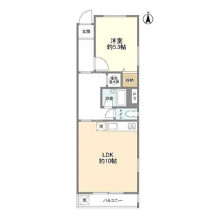 三田江古田第3コーポ【5階】の間取り