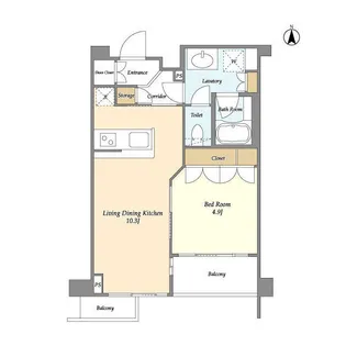 オーキッドレジデンス神楽坂【2階】の間取り