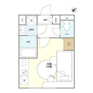 ウェルスクエアイズム渋谷本町【1階】の間取り