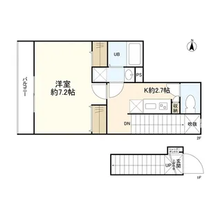 ウェルスクエアイズム四谷大京町【2階】の間取り