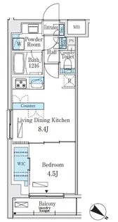 ライズ代々木Ⅲ【2階】の間取り