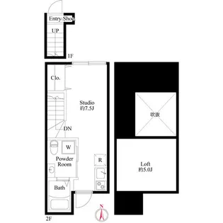 ブライトテラス赤塚【0205号室】の間取り