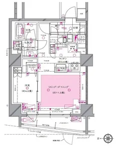 ディアナコート御苑内藤町【1階】の間取り