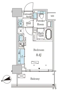 パークアクシス大塚ステーションゲートタワー【14階】の間取り