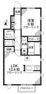 レフィナード【1階】の間取り