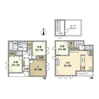 東京都世田谷区松原4丁目【一戸建】の間取り