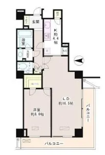 恵比寿ガーデンテラス弐番館【8階】の間取り