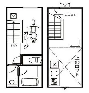 FーGARAGE野方【1階】の間取り